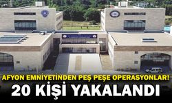 Afyon Emniyeti İş Başında... Peş Peşe Operasyonlar!
