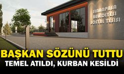 Başkan Tolga Yıldırım sözünü tuttu: Sosyal tesisin temeli atıldı