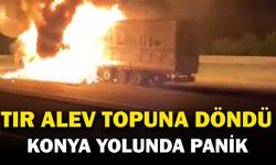 Afyon-Konya yolunda alevler yükseldi