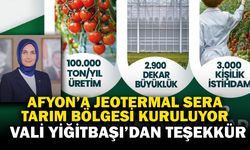 Afyonkarahisar’da Jeotermal Kaynaklı Sera Organize Tarım Bölgesi Kuruluyor
