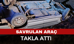Afyon’da Otomobil Takla Atarak Şarampole Girdi