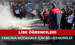 Öğrencilere Yangın Tatbikatı Düzenlendi
