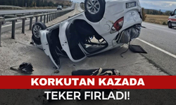 Afyonkarahisar Karayolunda Kaza: Teker Karşı Şeride Fırladı