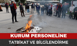 İl Tarım ve Orman Müdürlüğünde yangın ve tahliye tatbikatı
