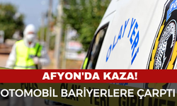 Bariyerlere çarpan otomobilde 3 kişi yaralandı
