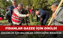 Gazze İçin Fidanlar Toprakla Buluştu