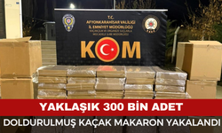 300 bin adet doldurulmuş kaçak makaron yakalandı