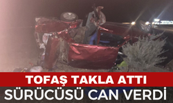 Afyonkarahisar'da tofaş takla attı