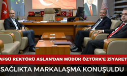 AFSÜ Rektörü Aslan’dan Sağlık Müdürü  Öztürk’e Ziyaret
