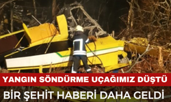 Yangın söndürme uçağımız düştü