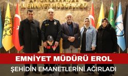 Afyon Emniyeti Şehidin Emanetlerini ağırladı