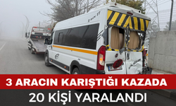 3 Aracın Karıştığı Kazada 20 Kişi Yaralandı
