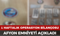Afyonkarahisar Emniyeti’nden 1 Haftalık Operasyon Bilançosu
