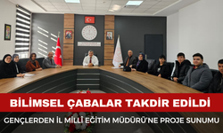 Gençlerden İl Millî Eğitim Müdürü’ne Proje Sunumu