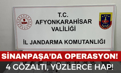 Sinanpaşa’da Jandarmadan Operasyon: 4 Gözaltı!