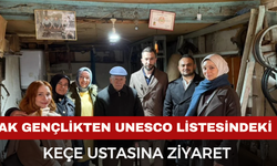 AK Gençlikten UNESCO listesindeki keçe ustasına ziyaret