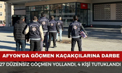Afyon’da Göçmen Kaçakçılarına Darbe