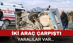 Otomobiller çarpıştı, hurdaya döndü