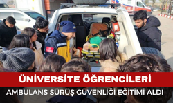 Afyon'da öğrenciler ambulans sürüş güvenliği eğitimi aldı