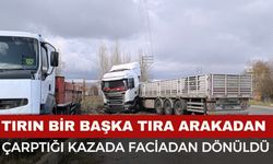 Afyon'da tır kazasında faciadan dönüldü