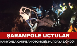 Dinar’da Feci Kaza! Otomobil Hurdaya Döndü