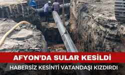 Afyon'da sular kesildi,  Sular ne zaman gelecek?