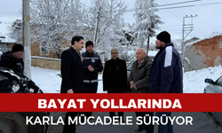 Bayat’ta Karla Mücadele Çalışmaları Yerinde İncelendi