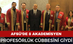 AFSÜ’de 8 Akademisyen Profesörlük Cübbesini Giydi