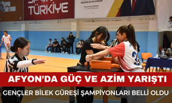 Afyon’da Gençler Bilek Güreşi Şampiyonları Belli Oldu