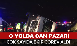 Servis aracı devrildi: 11 yaralı