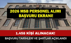 MSB Personel Alımı 2026: 1.458 Kişi Alınacak! Başvuru Tarihleri ve Şartlar Açıklandı