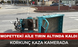 Bolvadin’de Tır Mopeti Biçti! Kaza Anı Kamerada