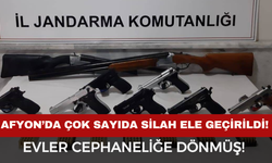 Afyon’da Çok Sayıda Silah Ele Geçirildi!