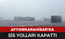 Afyonkarahisar'da sis yolları kapattı