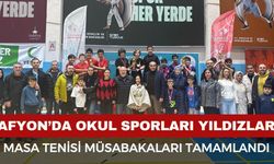 Afyonkarahisar’da okul sporları yıldızlar masa tenisi il birinciliği müsabakaları tamamlandı