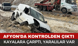 Afyonkarahisar'da Feci Kaza, Kontrolden Çıktı, Kayalara Çarptı