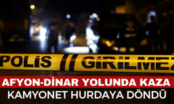 Afyon Dinar'da Korkutan Kaza: Kamyon ile Kamyonet Çarpıştı