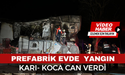 Afyon'un Komşusunda Prefabrik evde çıkan yangında karı-koca hayatını kaybetti