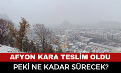 Afyonkarahisar’a Mart Sürprizi! Sabah Uyandıklarında Her Yer Beyaza Bürünmüştü