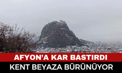 Afyonkarahisar’da Kar Yağışı Başladı: Kent Beyaza Bürünüyor