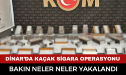 Dinar’da Kaçak Sigara Operasyonu