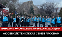 Afyon'da AK Gençlikten iftara 5 kala yoldakilere iftarlık sürprizi