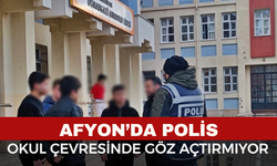 Afyon'da polis okul çevrelerini mercek altına aldı