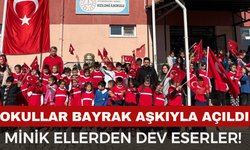 Kızıldağ İlkokulu’nda Ay-Yıldız Gururu: Öğrenciler Bayrak Sevgisini Sanatla İşledi