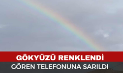 Gökkuşağı görsel güzellik oluşturdu