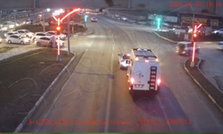 Kent Güvenlik Yönetim Sistemi Kameralarına Yansıyan Kaza Görüntüleri Şaşırttı