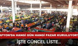 Afyon'da hangi gün hangi pazar kuruluyor?