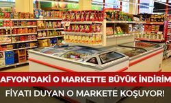Afyon'daki o markette dev indirim! Fiyatı duyan markete koşuyor