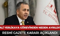 Ali Yerlikaya neden görevden ayrıldı? Resmi Gazete kararı açıklandı