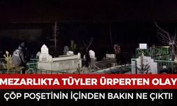 Erzurum’da mezarlıkta tüyler ürperten olay: Çöp poşetinin içinden bakın ne çıktı